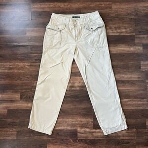 Lauren Ralph Lauren Pants Womens Sz 4 Khaki Cargo Pockets Utility Cotton‎
